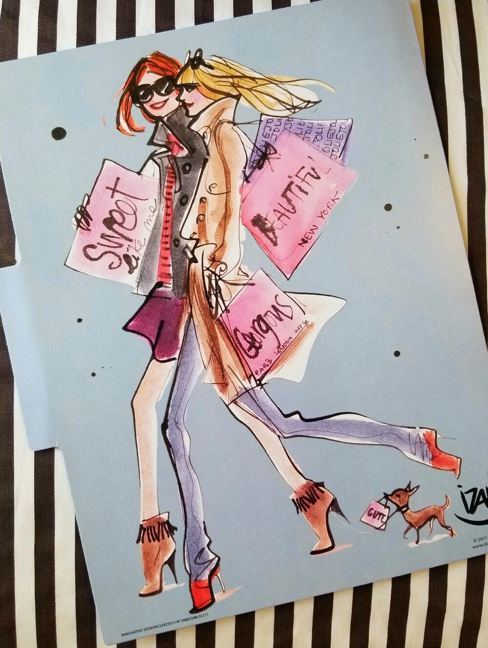 ❗Henri Bendel Illustrator Izak Zenou Shopping Girls File Folder❗